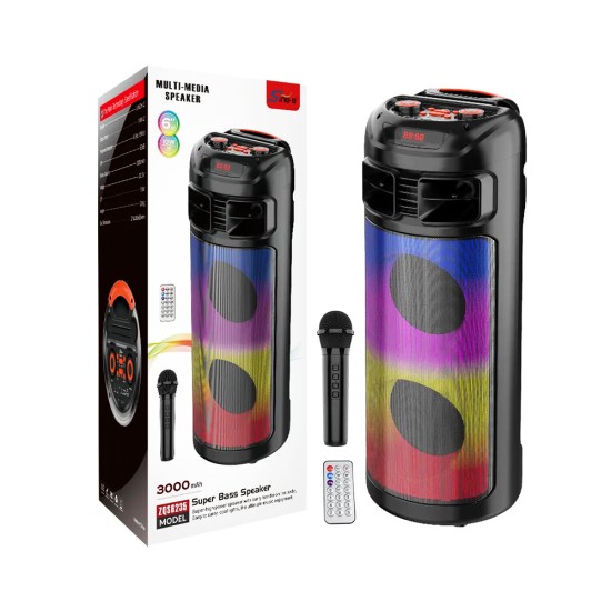 Coluna Sem Fio Portátil Sing-e ZQS6235 com microfone Preto